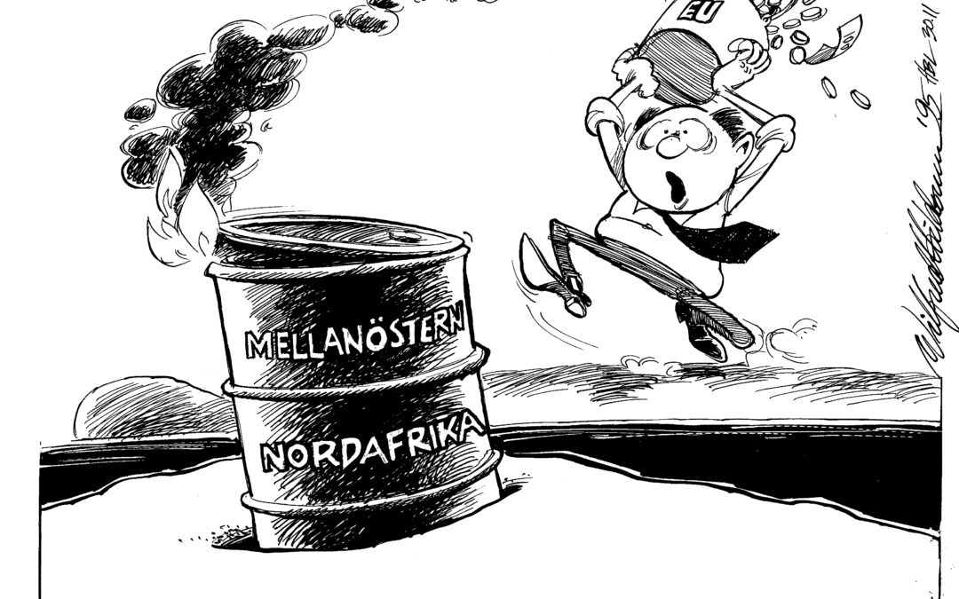 Ledarteckning av Wilfred Hildonen / HBL